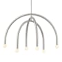 Meridian 6 Light 30" Wide Abstract Chandelier Brushed Nickel