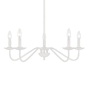 Meridian 5 Light 28" Wide Taper Candle Style Chandelier Bisque White