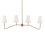 Meridian 4-Light Linear Chandelier Natural Brass