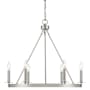 Meridian 6 Light 26" Wide Taper Candle Style Chandelier Brushed Nickel