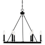 Meridian 6 Light 26" Wide Taper Candle Style Chandelier Matte Black