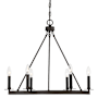 Meridian 6 Light 26" Wide Taper Candle Style Chandelier Oil Rubbed Bronze