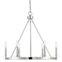 Meridian 6 Light 26" Wide Taper Candle Style Chandelier Polished Nickel