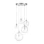 Meridian 5 Light 28" Wide LED Multi Light Pendant Brushed Nickel
