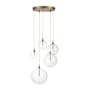 Meridian 5 Light 28" Wide LED Multi Light Pendant Natural Brass