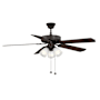 Meridian 52" 5 Blade 3 Light Indoor LED Ceiling Fan Oil Rubbed Bronze