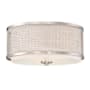 Meridian 3 Light 15" Wide Flush Mount Drum Ceiling Fixture Brushed Nickel