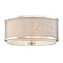 Meridian 3 Light 15" Wide Flush Mount Drum Ceiling Fixture Polished Nickel