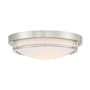 Meridian 2 Light 13" Wide Flush Mount Bowl Ceiling Fixture Brushed Nickel