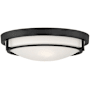 Meridian 2 Light 13" Wide Flush Mount Bowl Ceiling Fixture Matte Black