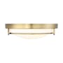 Meridian 2 Light 13" Wide Flush Mount Bowl Ceiling Fixture Natural Brass
