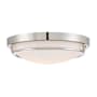 Meridian 2 Light 13" Wide Flush Mount Bowl Ceiling Fixture Polished Nickel