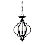Meridian 3 Light 11" Wide Semi-Flush Ceiling Fixture Matte Black