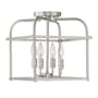 Meridian 4 Light 12" Wide Semi-Flush Ceiling Fixture Brushed Nickel