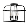 Meridian 4 Light 12" Wide Semi-Flush Ceiling Fixture Matte Black