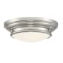 Meridian 2 Light 13" Wide Flush Mount Bowl Ceiling Fixture Brushed Nickel