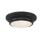Meridian 2 Light 13" Wide Flush Mount Bowl Ceiling Fixture Matte Black