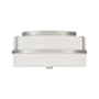 Meridian 2 Light 13" Wide Flush Mount Drum Ceiling Fixture Brushed Nickel