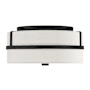 Meridian 2 Light 13" Wide Flush Mount Drum Ceiling Fixture Matte Black