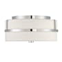 Meridian 2 Light 13" Wide Flush Mount Drum Ceiling Fixture Polished Nickel