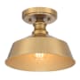 Meridian 10" Wide Semi-Flush Ceiling Fixture Natural Brass