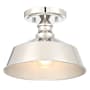 Meridian 10" Wide Semi-Flush Ceiling Fixture Polished Nickel