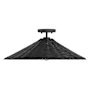 Meridian 24" Wide Semi-Flush Ceiling Fixture Matte Black