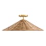 Meridian 24" Wide Semi-Flush Ceiling Fixture Natural Brass