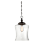 Meridian Single Light Natural Brass Pendant Oil Rubbed Bronze