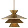Meridian 14" Wide Pendant Natural Brass