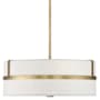 Meridian 4 Light 20" Wide Pendant Natural Brass