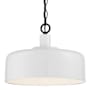Meridian 14" Wide Pendant White / Black