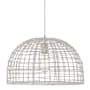Meridian 18" Wide Single Light Pendant with Rattan Shade White