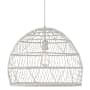 Meridian 20" Wide Pendant White Rattan / White
