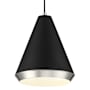 Meridian 10" Wide Pendant Matte Black / Polished Nickel