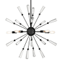 Meridian 5 Light 26" Wide Abstract Sputnik Chandelier Matte Black
