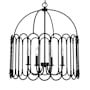 Meridian 4 Light 24" Wide Taper Candle Pendant Matte Black