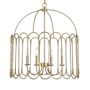 Meridian 4 Light 24" Wide Taper Candle Pendant Natural Brass