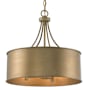 Meridian 4 Light 18" Wide Pendant with Metal Drum Shade Brushed Gold