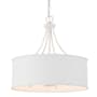 Meridian 4 Light 18" Wide Pendant with Metal Drum Shade Bisque White