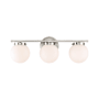 Meridian 3 Light 24" Wide Bathroom Vanity Light Brushed Nickel
