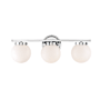 Meridian 3 Light 24" Wide Bathroom Vanity Light Chrome