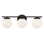 Meridian 3 Light 24" Wide Bathroom Vanity Light Matte Black