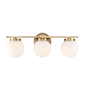 Meridian 3 Light 24" Wide Bathroom Vanity Light Natural Brass