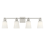 Meridian 4 Light 31" Wide Bathroom Vanity Light Brushed Nickel