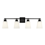 Meridian 4 Light 31" Wide Bathroom Vanity Light Matte Black