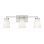 Meridian 3 Light 24" Wide Bathroom Vanity Light Brushed Nickel