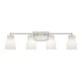 Meridian 4 Light 32" Wide Bathroom Vanity Light Brushed Nickel