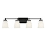 Meridian 4 Light 32" Wide Bathroom Vanity Light Matte Black