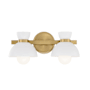 Meridian 2 Light 17" Wide Vanity Light Natural Brass